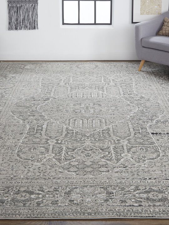 Macklaine 39FRF Gray/Silver/Taupe 1'8" x 2'10" Rug