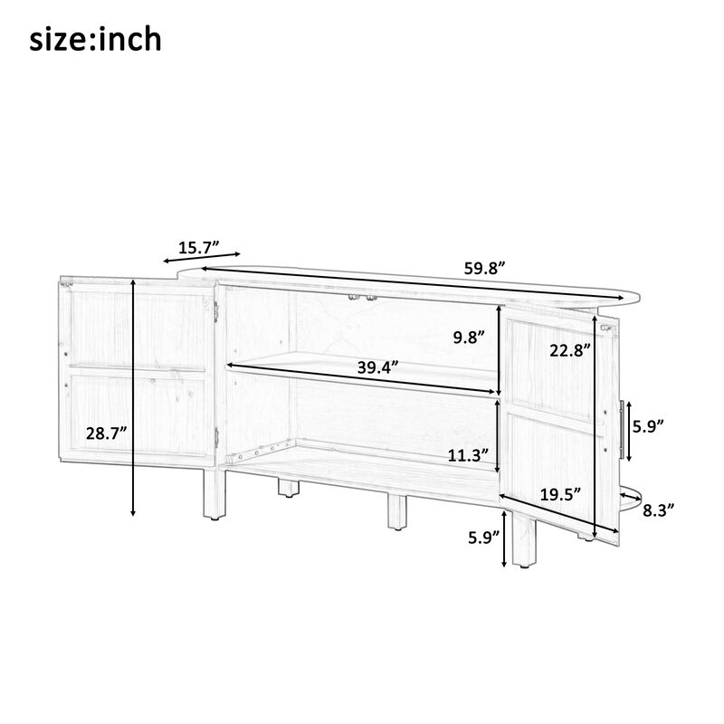 Curved Extension Shelf Sideboard image number 4