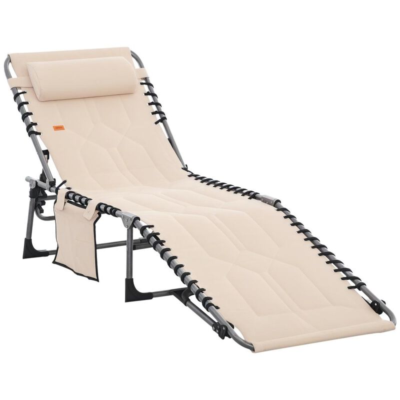 Hivvago Adjustable Outdoor Chaise Lounge Chair with Headrest image number 0