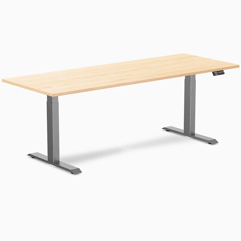 Desky Dual Hardwood Sit Stand Desk image number 0