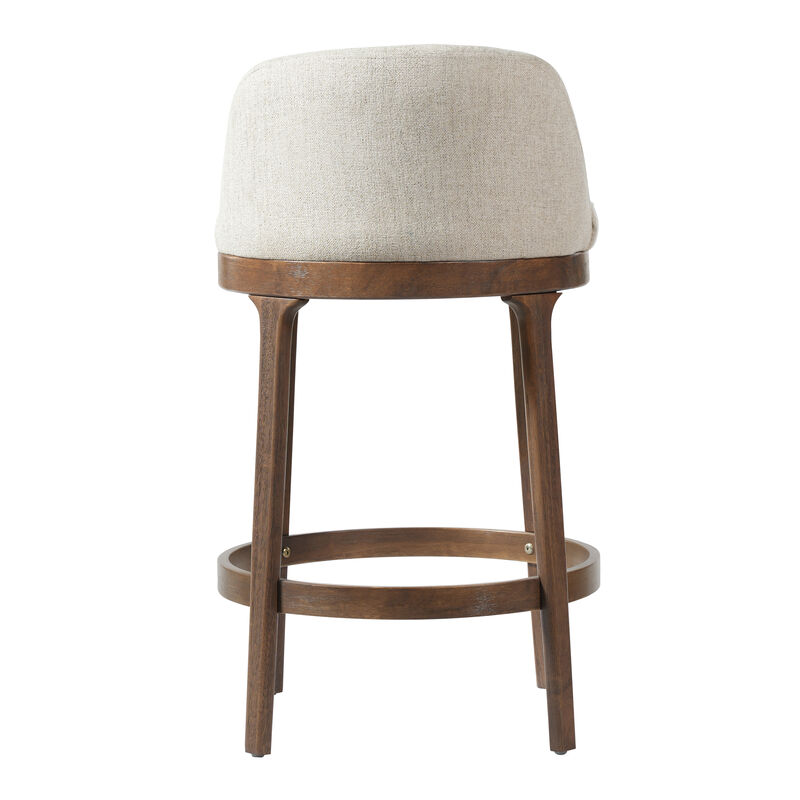 Christopher Knight Home Cecile Modern Rubberwood Upholstered Bar Stools (Set of 2) image number 5