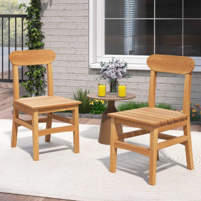 Hivvago Patio Teak Wood Chair