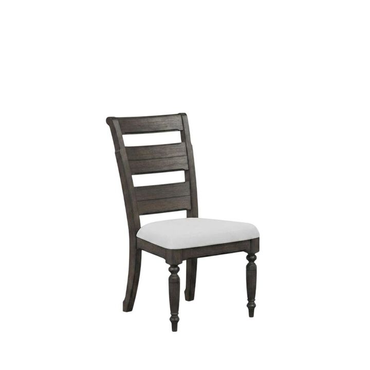 FurniFact Solid Hardwood Ladder Back Dining Chair for Kitchen Dining Room, Set of 2