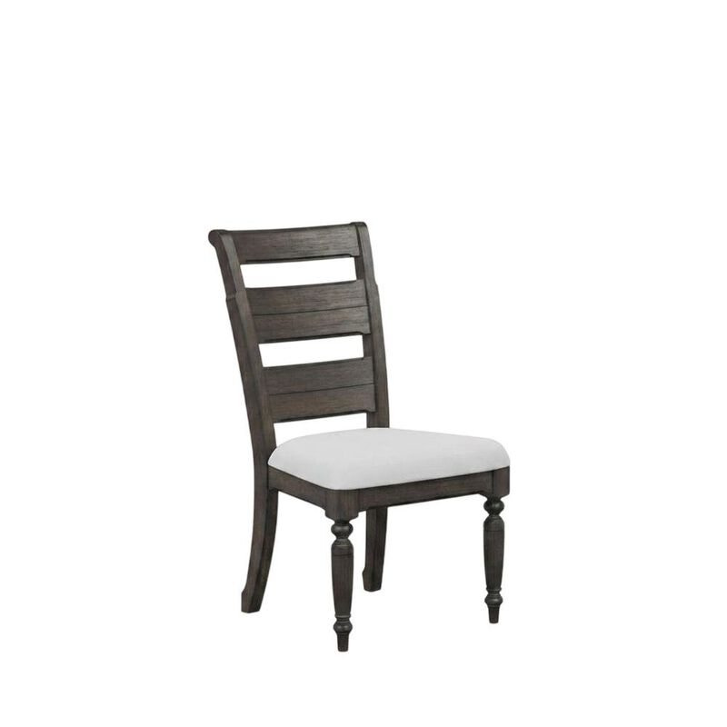 FurniFact Solid Hardwood Ladder Back Dining Chair for Kitchen Dining Room, Set of 2 image number 1
