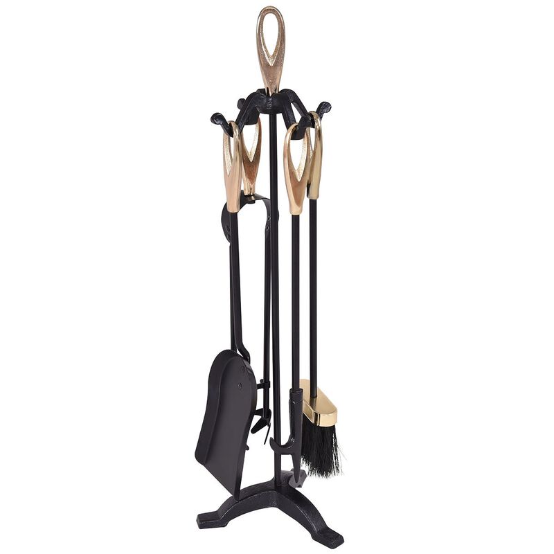 Iron Fireplace Tools Set 5 Piece for Modern or Classic Hearths image number 0