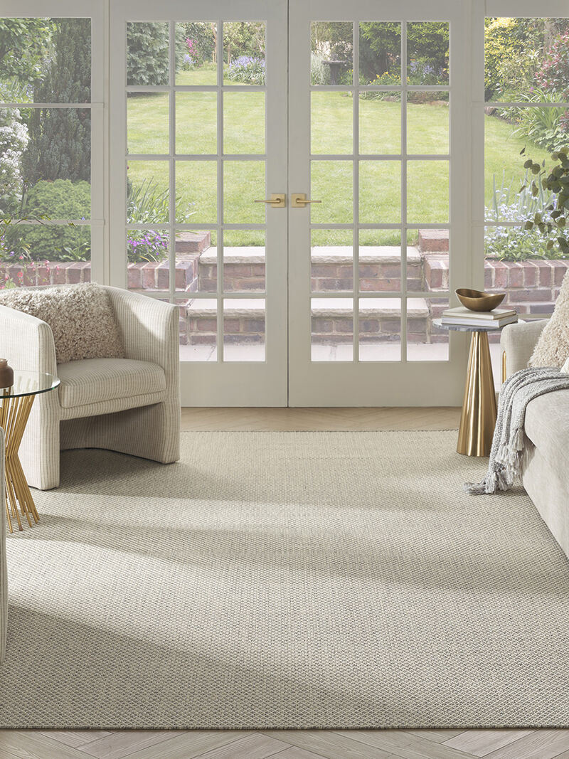 Courtyard COU01 Ivory/Silver 10' x 14' Rug