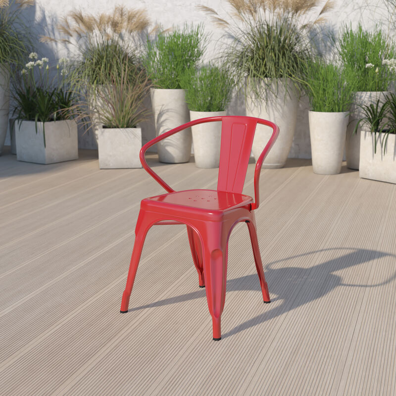 Metal Colorful Restaurant Chairs image number 1