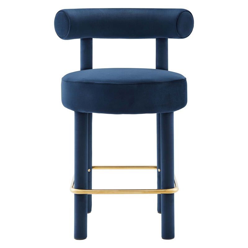 Toulouse Performance Velvet Counter Stool image number 4