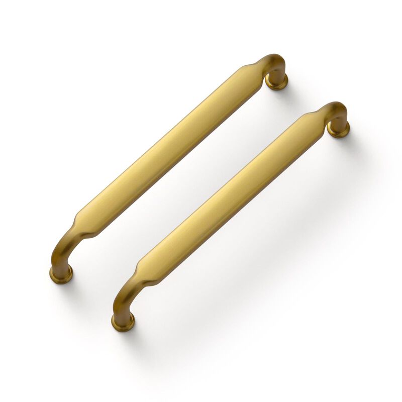 Goo-Ki Brushed Gold Drawer Handles 5 in(128mm) Hole Centers Straight Bar Pull,6-Pack Solid Cabinet Handles for Kitchen Cabinets