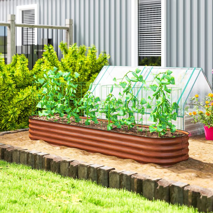 Hivvago Sturdy Galvanized Raised Bed for Vegetables and Flowers