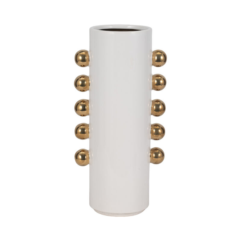 Cer, 16" Vase W/ Side Knobs image number 0