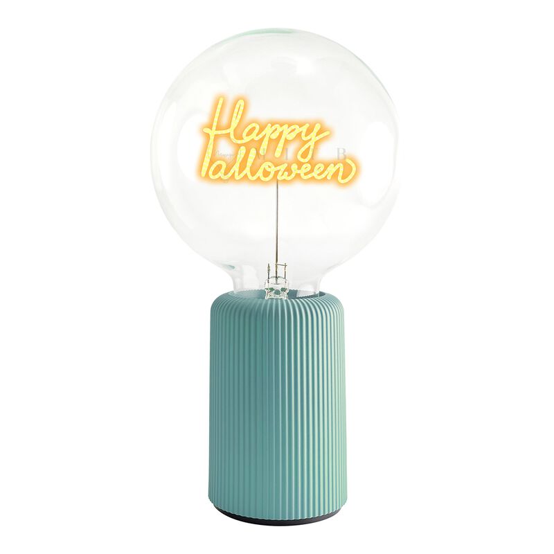 Bulb HAPPY HALLOWEEN Amber with Base Table Lamp PORTABLE Pop image number 0