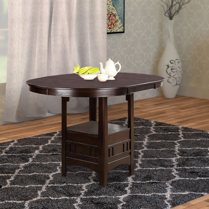 Wooden Counter Height Table, Brown