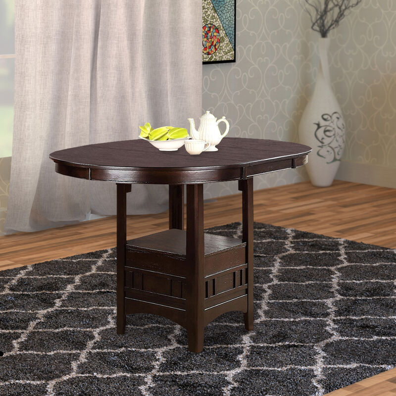 Wooden Counter Height Table, Brown