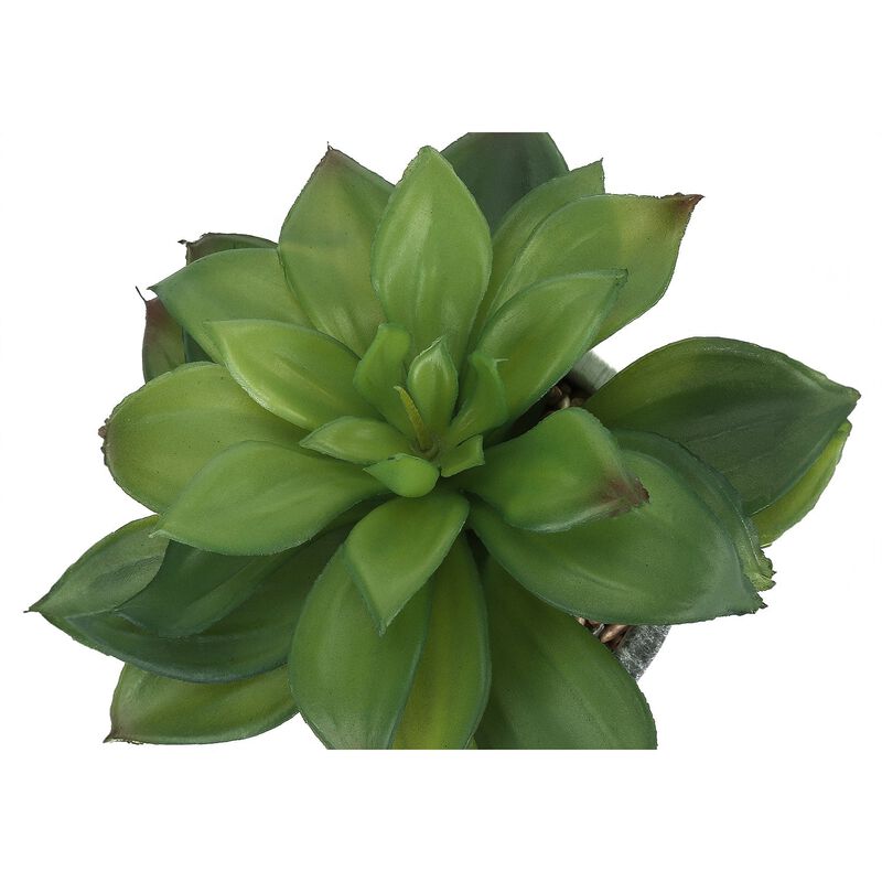 Monarch Specialties I 9586 - Artificial Plant, 6" Tall, Succulent, Indoor, Faux, Fake, Table, Greenery, Potted, Set Of 2, Decorative, Green Leaves, Grey Cement Pots image number 4