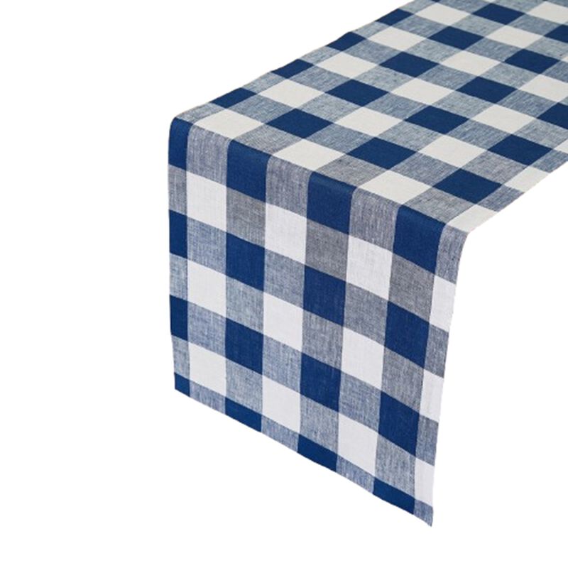 Solino Home 100% Pure Linen Table Runner - Buffalo Check