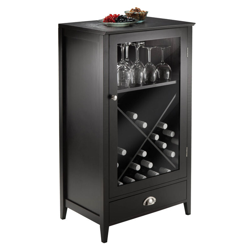 Bordeaux X-Panel Wine Cabinet, Espreso
