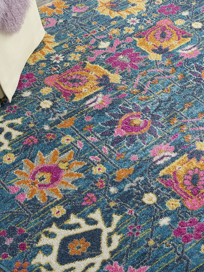 Passion PSN01 Denim 4' x Round Rug