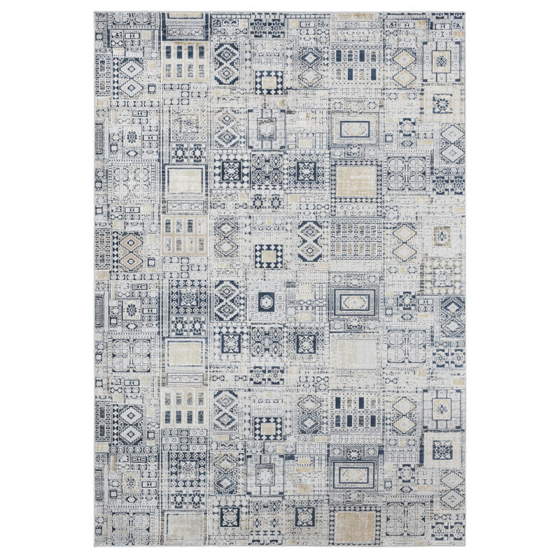 HomeRoots 8' X 10' Brown And Gray Wool Plaid Hand Tufted Area Rug image number 2