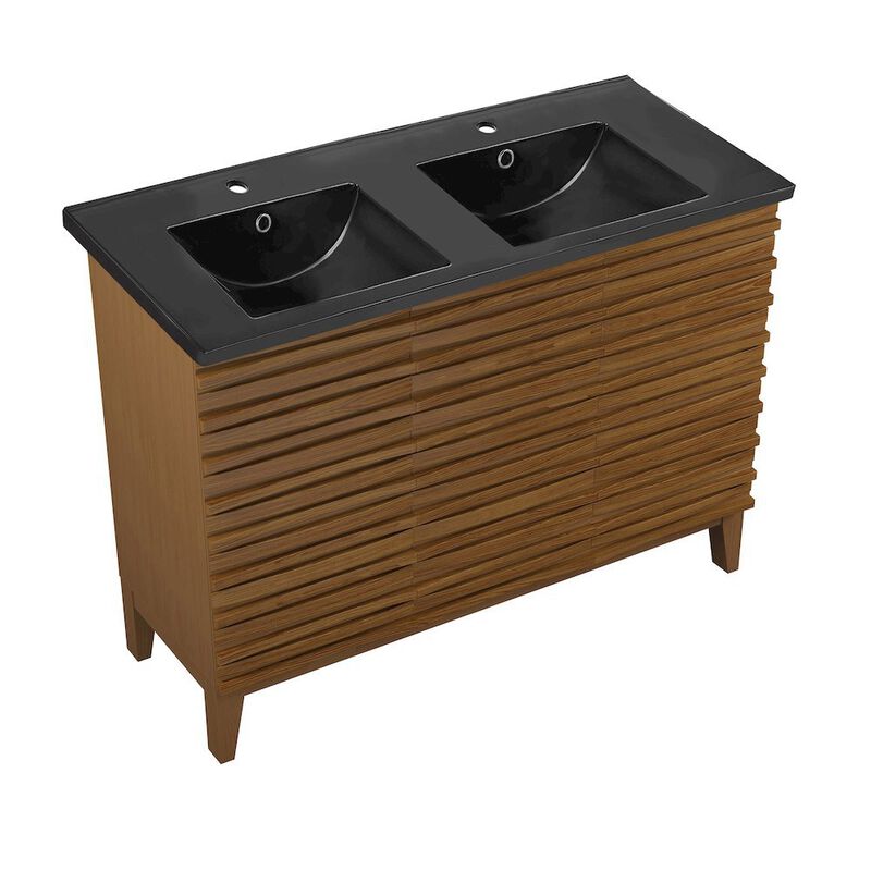 Cascade 48 in. Bathroom Vanity with 3-Hole Ceramic Sink Top image number 1