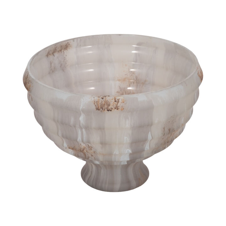 9" Glass Pedestal Bowl