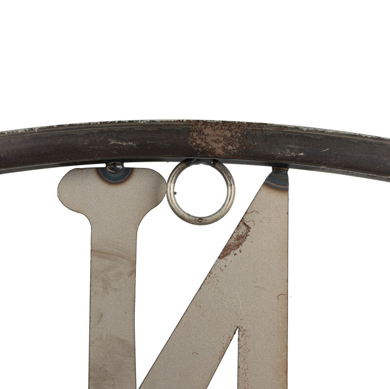 Round Metal Compass Wall D&eacute;cor, Distressed Silver Finish image number 6