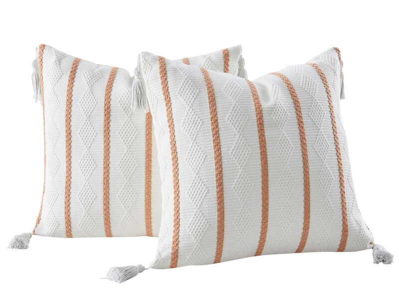 Boho Woven Decorative Throw Pillow Cover.