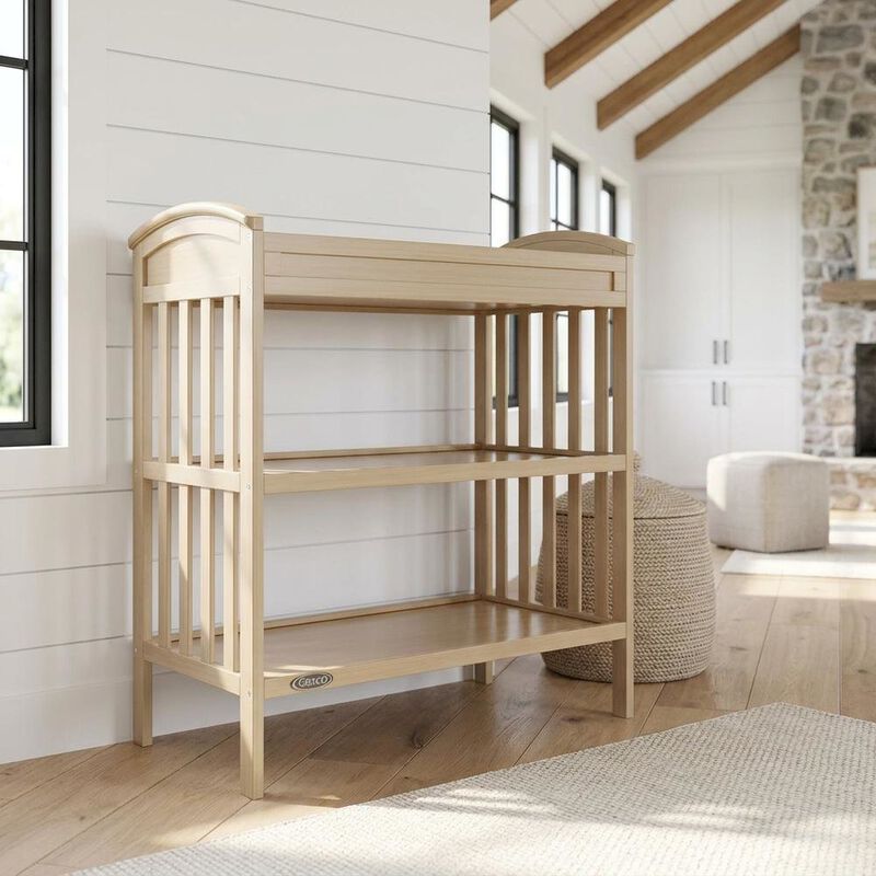 Graco Benton Changing Table with Bonus Water-Resistant Changing Pad - Driftwood image number 2