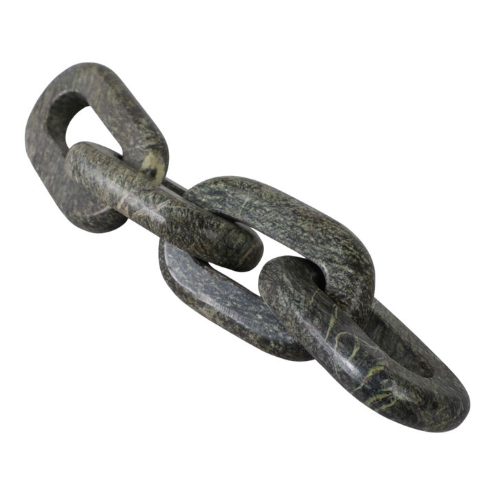 14x3" 4-link Marble Chain, Forest Green