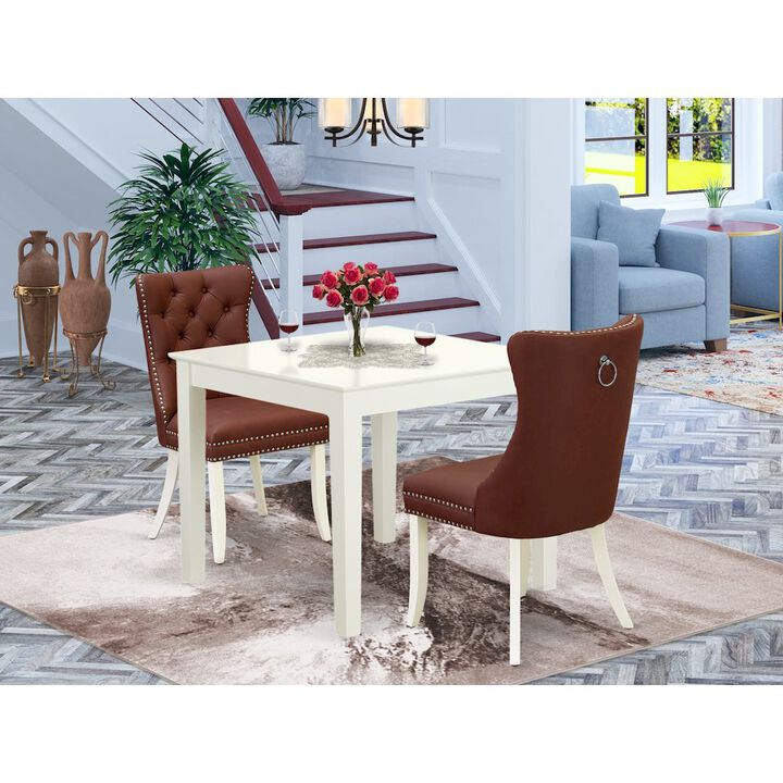 3 Piece Dinette Set for Small Spaces Contains a Square Dining Table