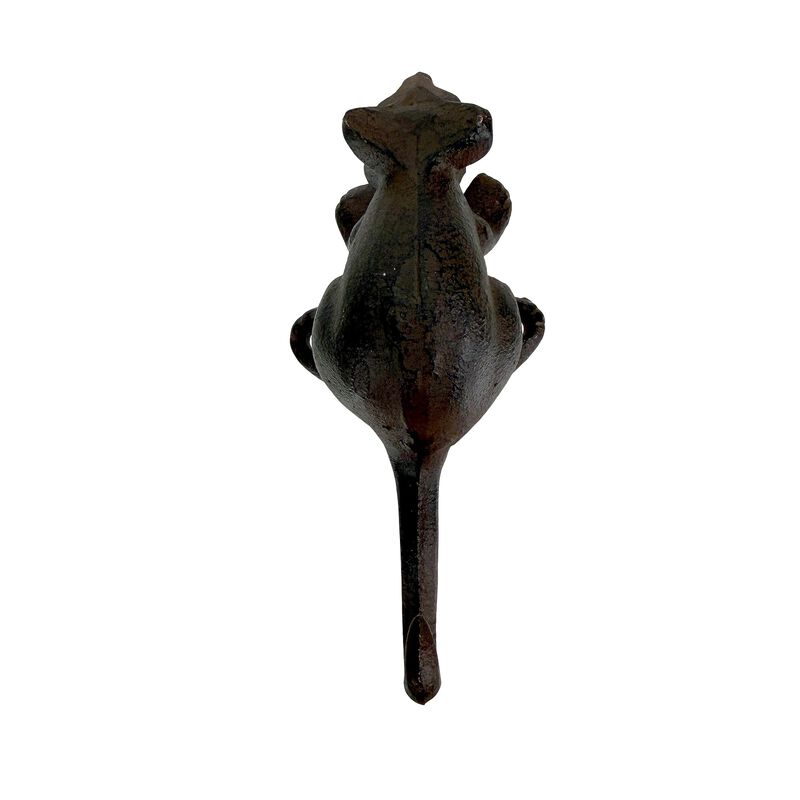 Set Of 4 Mouse Wall Hooks Distressed Brown Cast Iron 6 In Decorative image number 1