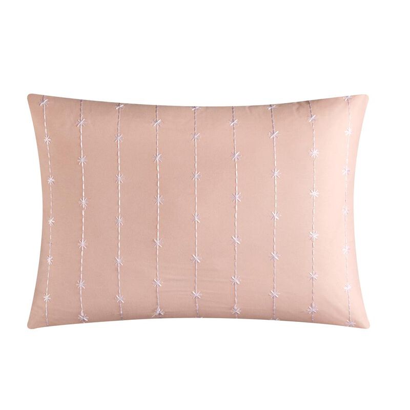 Chic Home Kensley Comforter Set Washed Crinkle Ruffled Flange Border Design Bedding Blush, Twin image number 7