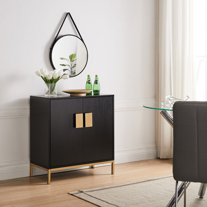 Kings Brand Furniture - Sideboard Buffet Kitchen Storage Cabinet for Entryway, Dining Room, and Living Room, Cupboard Console Table, Accent Cabinet, Black