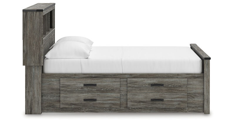 Frandern Full Bookcase Panel Bed with Storage image number 6