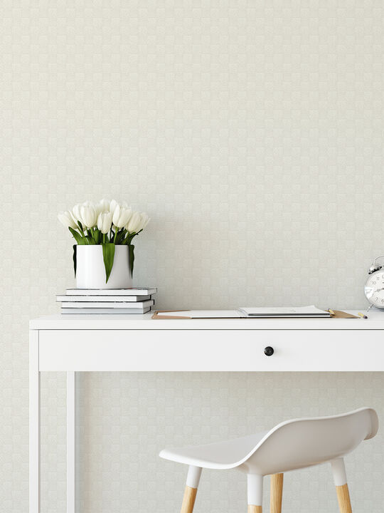 Calabash Dove Rope Basketweave Wallpaper