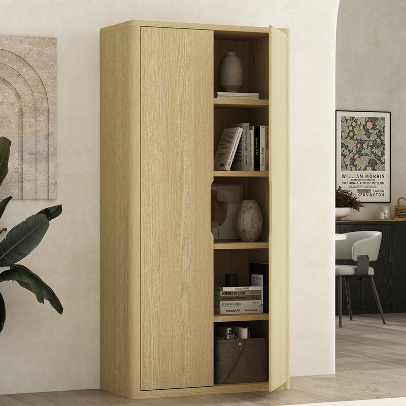 Rivington Neutral Bookcase Cabinet