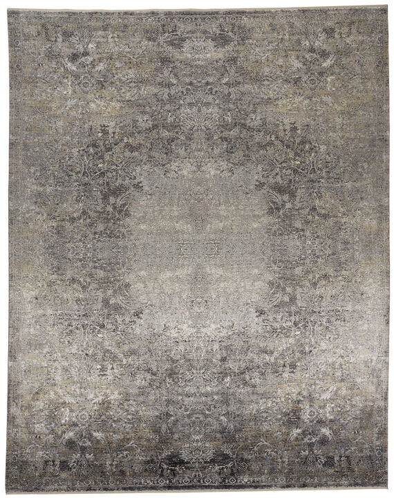 HomeRoots Oriental Power Loom Worn Faded Area Rug