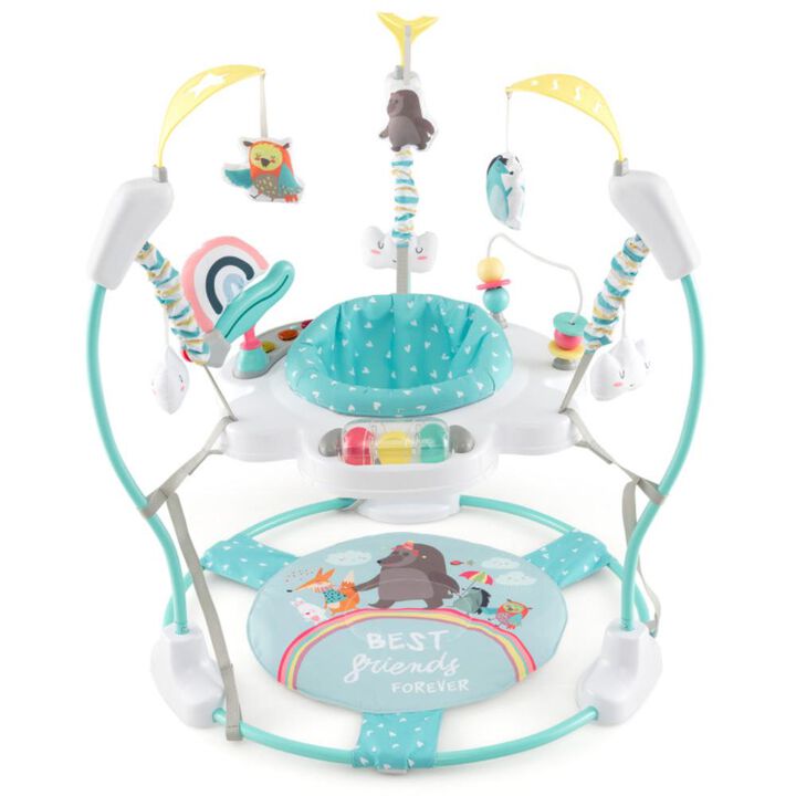 Hivvago Baby Activity Center Height Adjustable Baby Bouncing Saucer with Interactive Toys