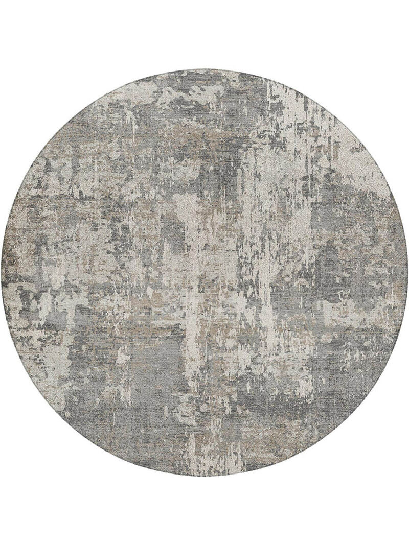 Kochi KC7 Grey 8' Round Rug image number 0