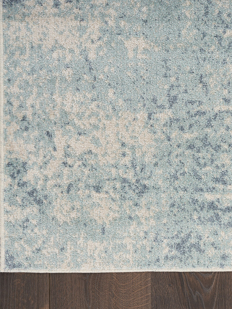Astra Machine Washable ASW07 Blue/Ivory 9' x 12' Rug
