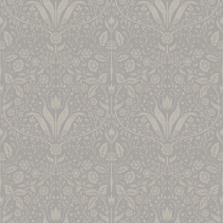 Mara Grey Tulip Ogee Wallpaper (Set of 2)