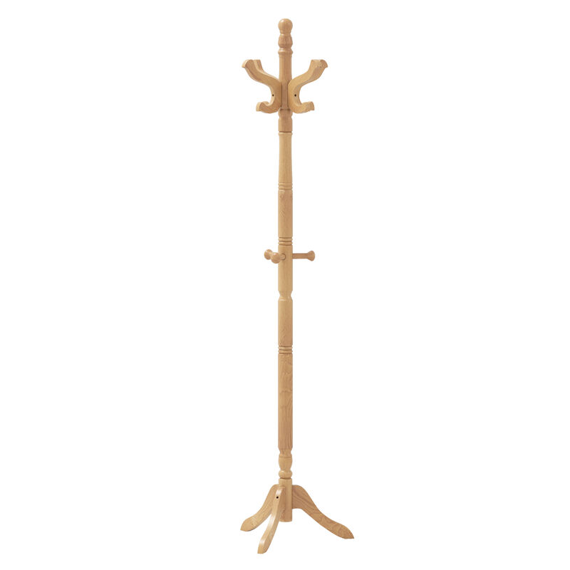 Entryway Hall Tree &ndash; Solid Wood with 11 Hooks and 3 Height Options image number 0