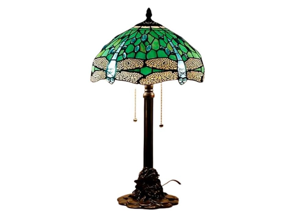 Tiffany Style Stained Glass Dragonfly Table Lamp For Living Room Bedroom Desk