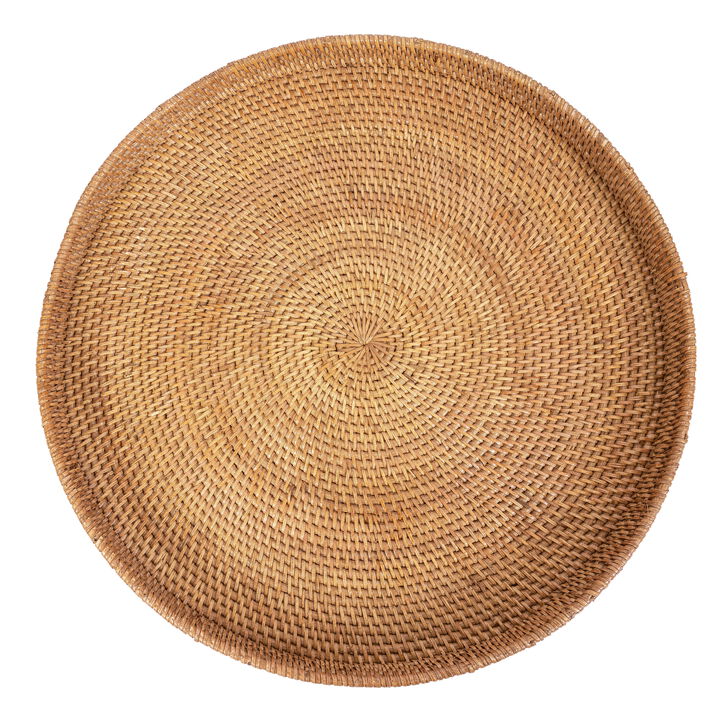 Saboga Home&trade; Round Serving / Ottoman Tray