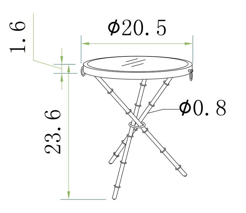 Pasargad Home Eloise Tempered Glass Ringed Side Table image number 5