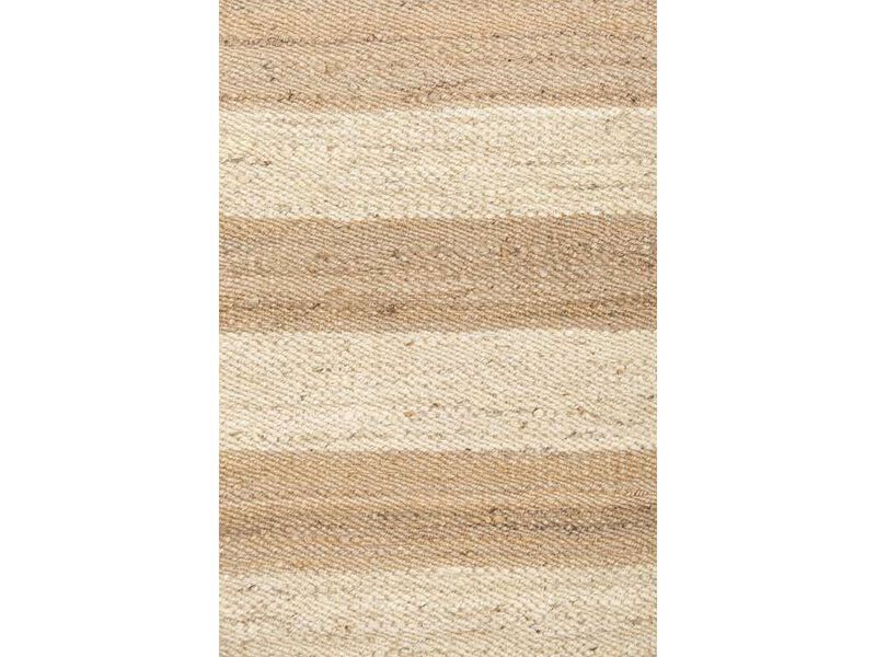 Tamsyn Natural and Bleached Striped Jute Runner Rug