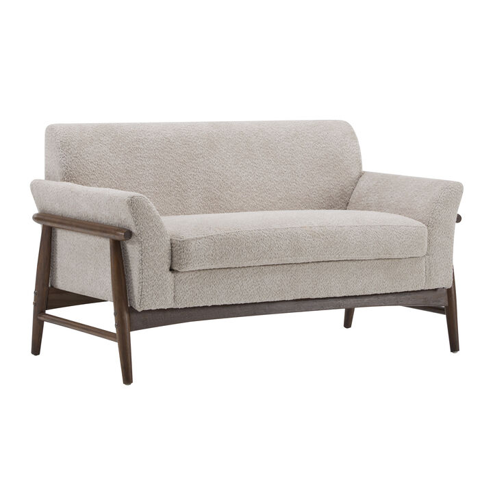 Christopher Knight Home Shiloh Modern 57.5" Elm Wood Frame Uphostered Loveseat