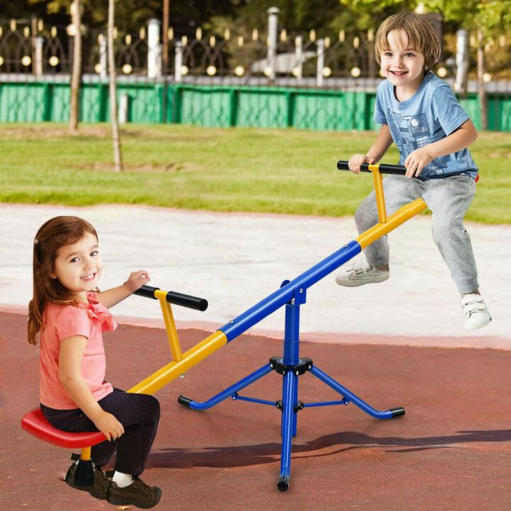 Hivvago 360°Rotation Kids Seesaw Swivel Teeter Totter Playground Equipment