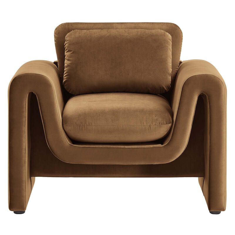 Waverly Performance Velvet Armchair image number 4