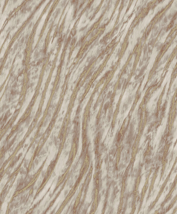 Arran Rose Gold Swirling Stripe Wallpaper (Set of 2)
